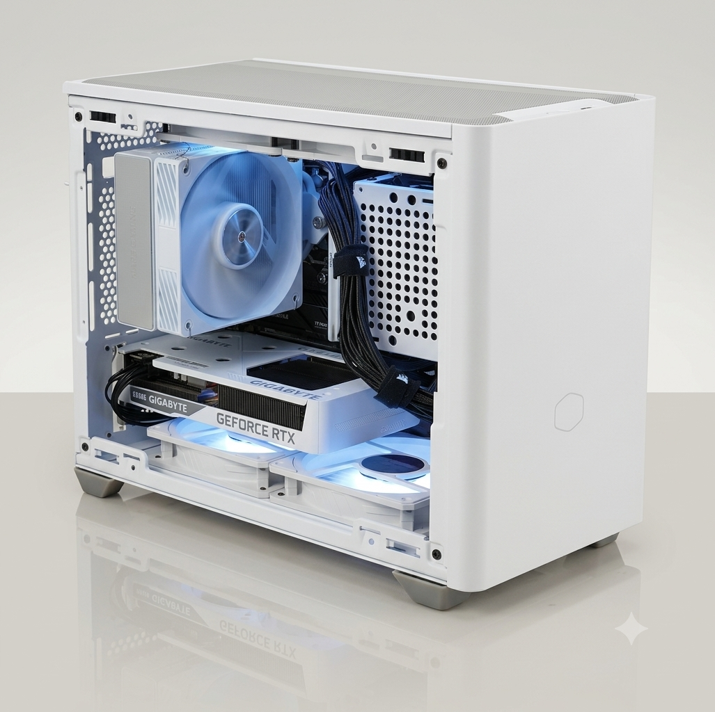 Cooler Master NR200P V1 white ITX build