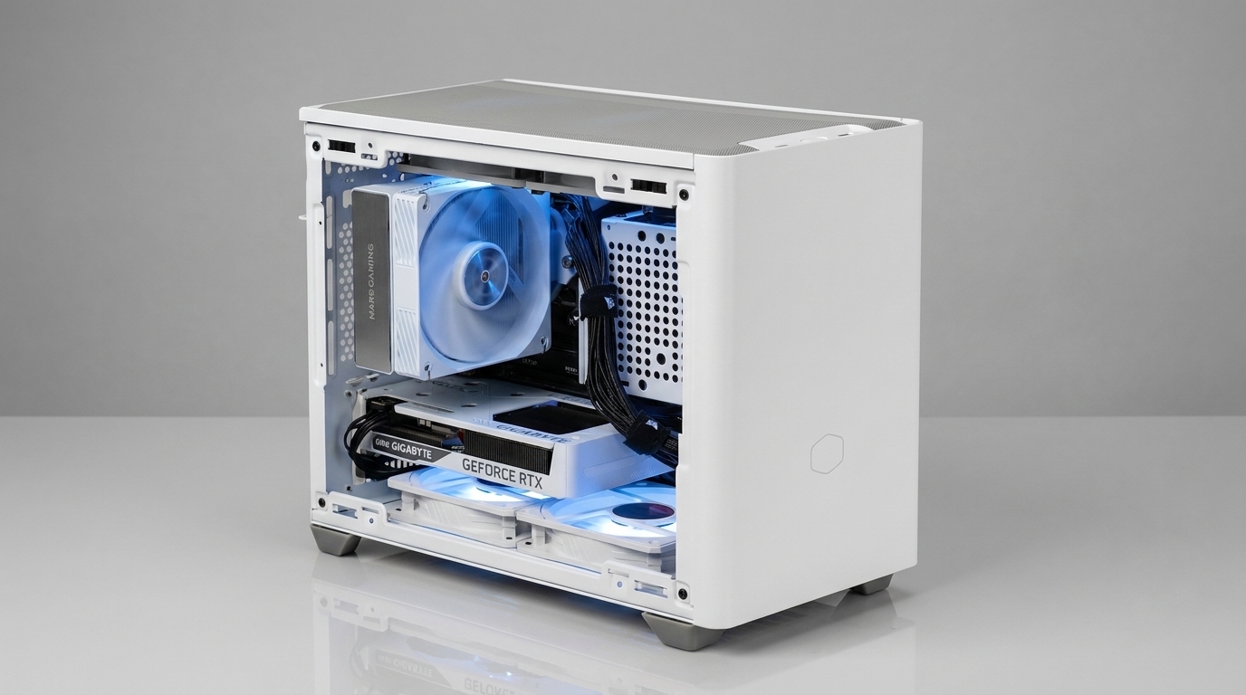 Cooler Master NR200P V1 white ITX build